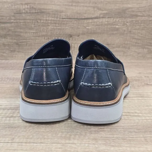 Cole Haan Osborn Grand 360 Men's Sz 12M Navy Blue Leather Penny Loafers (C33705)