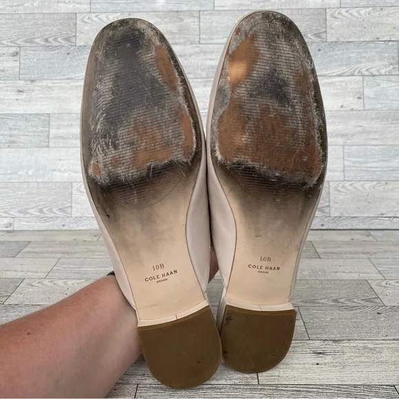 Cole Haan Ryan Snake Python Embossed Leather Mule Slip on Shoe‎ Women's Size 10B