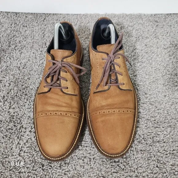Cole Haan Shoes Men's US 9M Brown Carver Cap OX II Oxford Dress Casual C26134