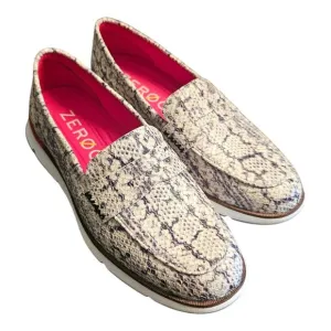 Cole Haan Snake Print Leather Loafers Women's Size 8B New