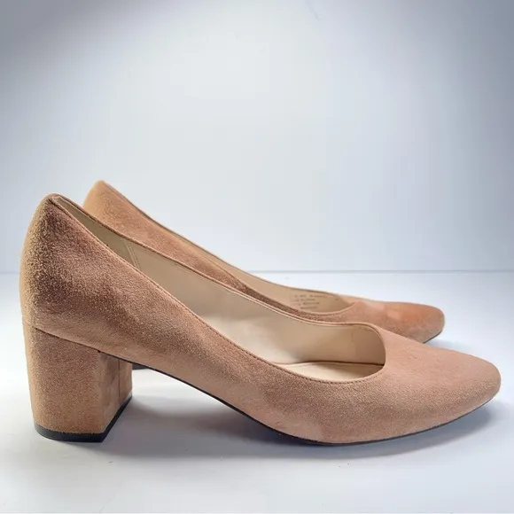 Cole Haan Suede Heels Women’s Size 8.5 Blush Block Heel
