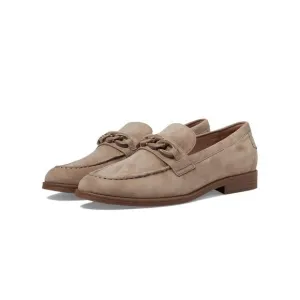 COLE HAAN Womens Beige Chain Stassi Almond Slip On Suede Loafers Shoes 10 B