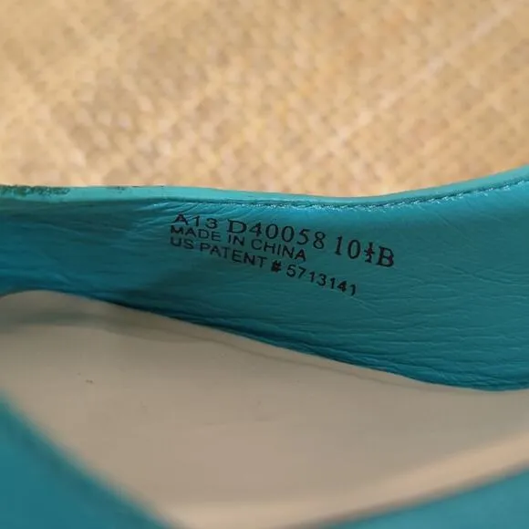 Cole Haan x Nike Air Espadrille Wedge Sandals Women's 10.5B Aqua Slingback