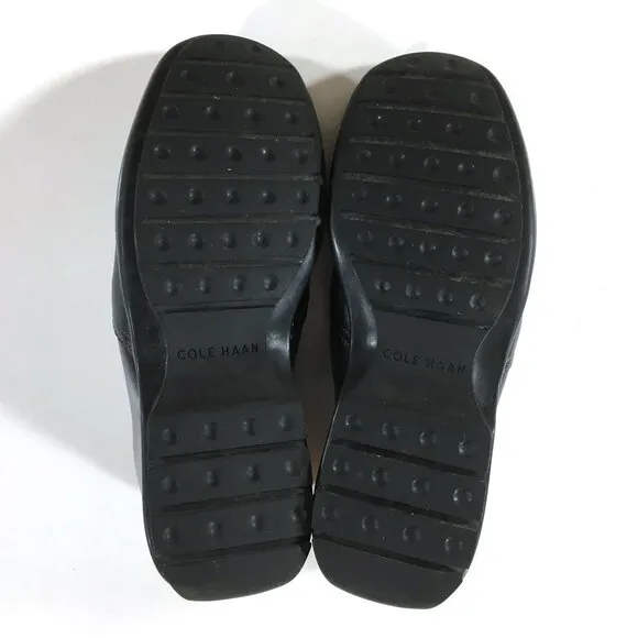 Cole Haan Zeno Split Toe Slip On Shoes Mens Size 10 M Black Brown Leather C24673