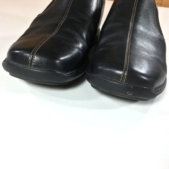 Cole Haan Zeno Split Toe Slip On Shoes Mens Size 10 M Black Brown Leather C24673