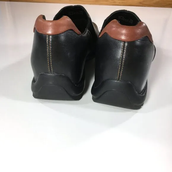 Cole Haan Zeno Split Toe Slip On Shoes Mens Size 10 M Black Brown Leather C24673