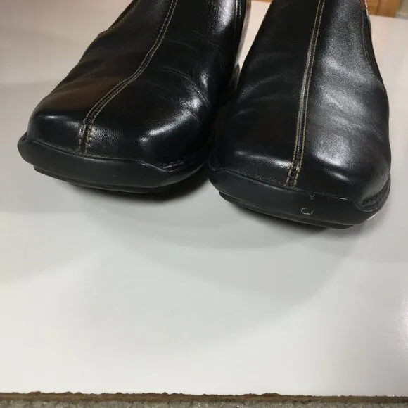 Cole Haan Zeno Split Toe Slip On Shoes Mens Size 10 M Black Brown Leather C24673