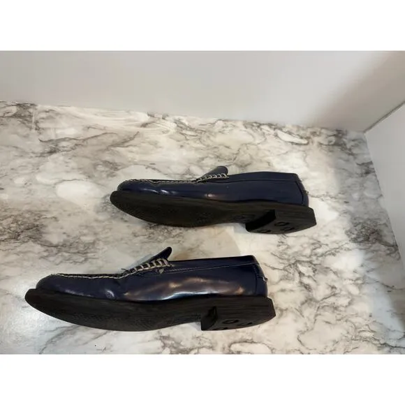 COLE HAAN ZER0 GRAND PINCH PENNY BLUE LOAFER SHOES MEN'S SIZE 9.5