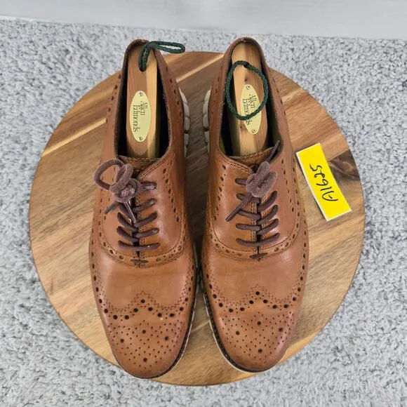 Cole Haan ZeroGrand British Tan Leather Wingtip Casual Oxford Shoes Mens 8.5