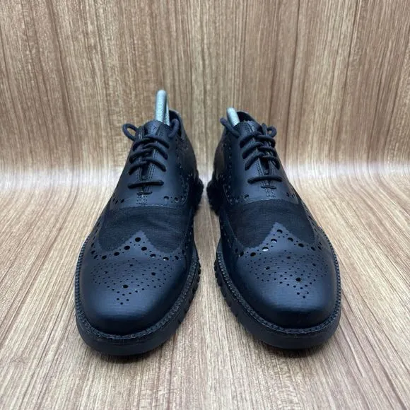Cole Haan Zerogrand No Stitch Men's Size 9 M Black Dress Shoes Wingtip C12973