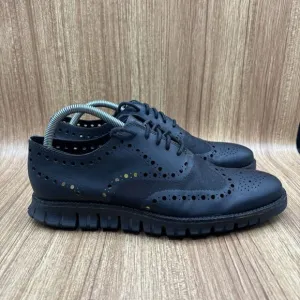 Cole Haan Zerogrand No Stitch Men's Size 9 M Black Dress Shoes Wingtip C12973