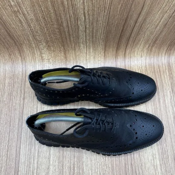 Cole Haan Zerogrand No Stitch Men's Size 9 M Black Dress Shoes Wingtip C12973