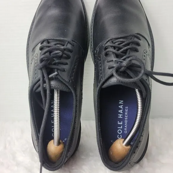 Cole Haan The Go-To Men's Size 11 Black Leather Plain Toe Dress Shoes C34600