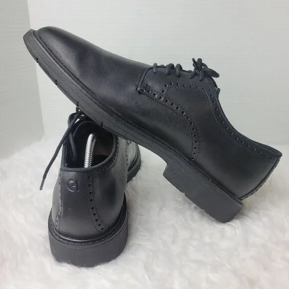 Cole Haan The Go-To Men's Size 11 Black Leather Plain Toe Dress Shoes C34600