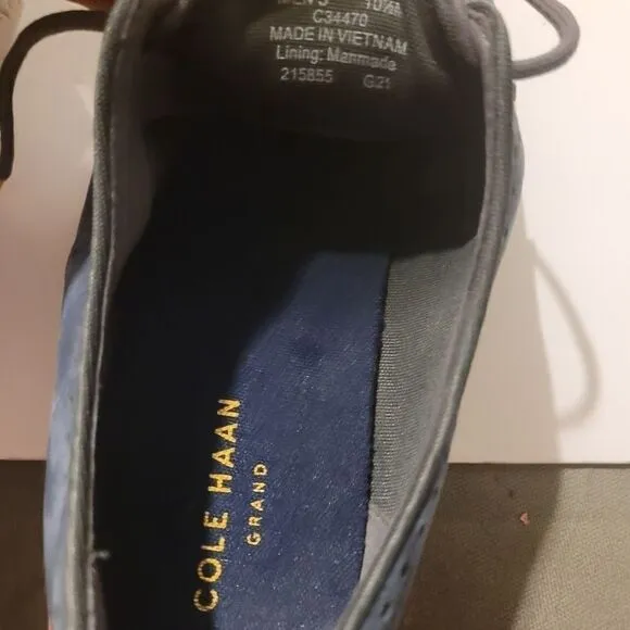 Cole Hann Grand blue Sz 10m Oxford laceup shoe Men's C34470 leather Nwot comfor