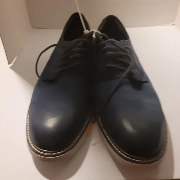 Cole Hann Grand blue Sz 10m Oxford laceup shoe Men's C34470 leather Nwot comfor