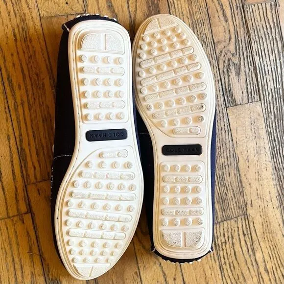 Cole Haan Blue &amp; White Nautical Boat Shoes Loafers C13444 Men’s SZ 12 Worn Once