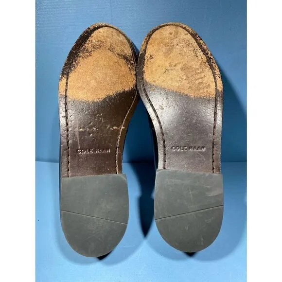 Cole Haan C02691 Black Leather Pinch Tassel Loafer Dress Shoes Men 9,5 D