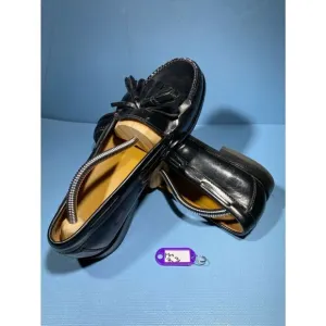 Cole Haan C02691 Black Leather Pinch Tassel Loafer Dress Shoes Men 9,5 D