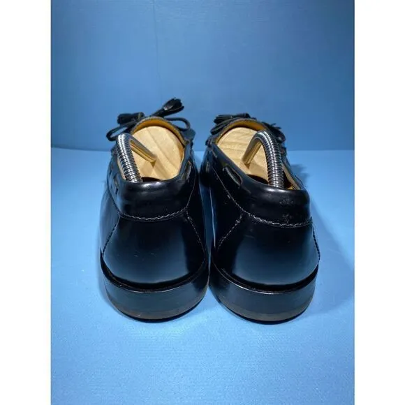 Cole Haan C02691 Black Leather Pinch Tassel Loafer Dress Shoes Men 9,5 D