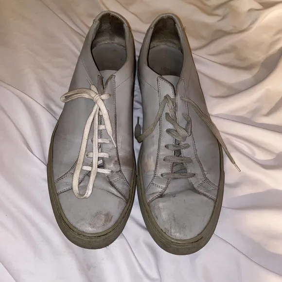 Common Projects Achilles Low Sneakers Size‎ EUR 45 US 12 Grey Distressed