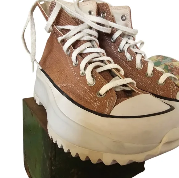 Converse All Run Star Hike Hi Mens 8 Womens 9.5 Tonal Marble Sneakers