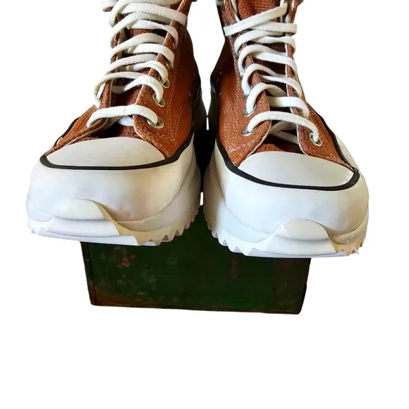 Converse All Run Star Hike Hi Mens 8 Womens 9.5 Tonal Marble Sneakers