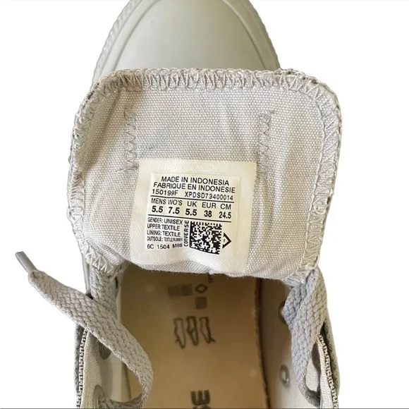 𝅺CONVERSE All Star Ox Mirage Gray Sneakers UNISEX Sneakers ~ Size: 5.5/7.5​
