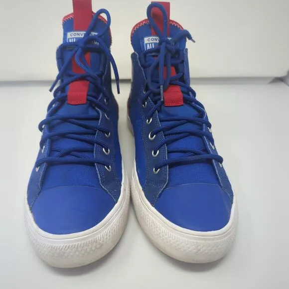 Converse All Star Ultra Mid Blue Rex Red Sneakers High Top Size 10
