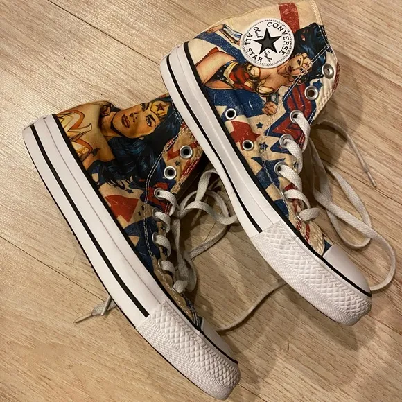 Converse Allstar Chuck Taylor unisex high top “Wonder Woman” sneakers