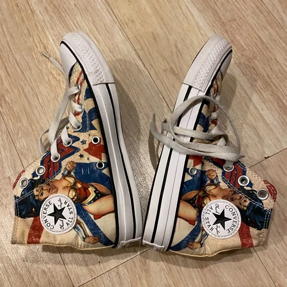 Converse Allstar Chuck Taylor unisex high top “Wonder Woman” sneakers