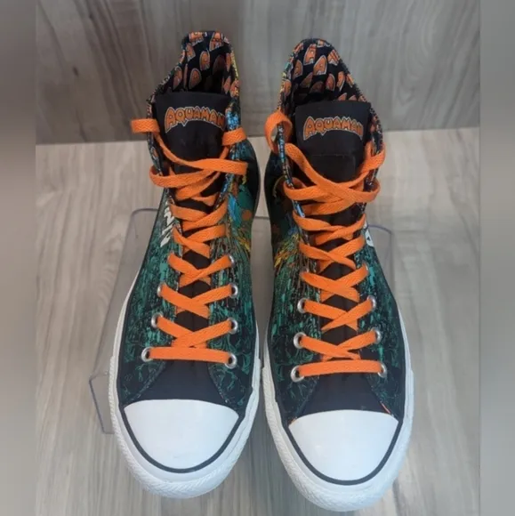 Converse Aquaman Sneakers Men's Size 10.5  All Over Print Dead Stock Late 2000s
