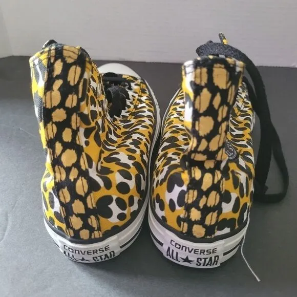 CONVERSE Chuck All Star NIB High Yellow Cheetah Sneaker Fabric Size 9 Unworn
