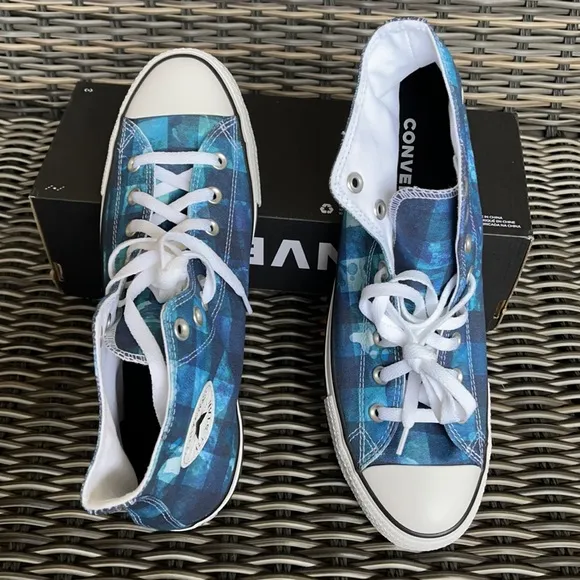 Converse Chuck Taylor All Star Hi Blue Plaid/White/Black MEN`S