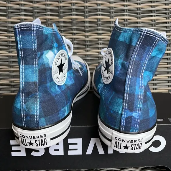 Converse Chuck Taylor All Star Hi Blue Plaid/White/Black MEN`S