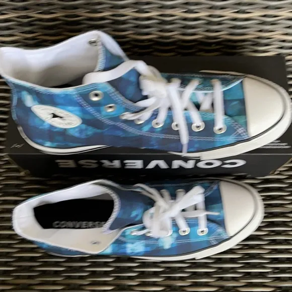 Converse Chuck Taylor All Star Hi Blue Plaid/White/Black MEN`S