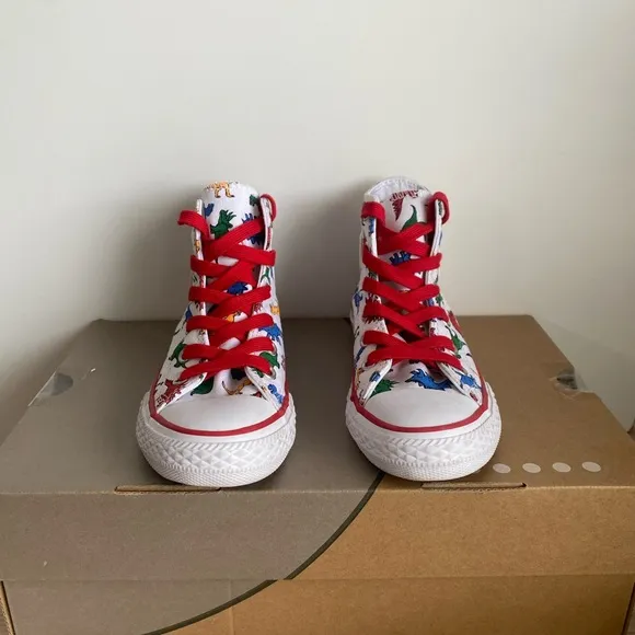 Converse Chuck Taylor All Star Hi Dinosaur Kids Sneakers- SZ 12 C