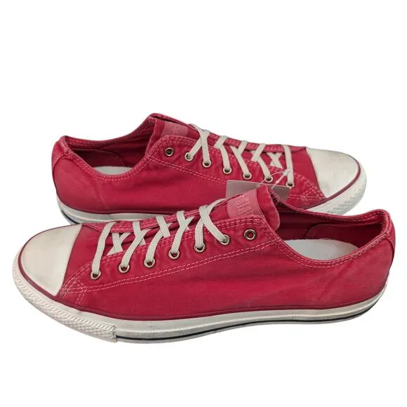Converse CTAS 2013 Low Top Tango Red Washed Canvas Sneaker Mens 11 Womens 13 NWT