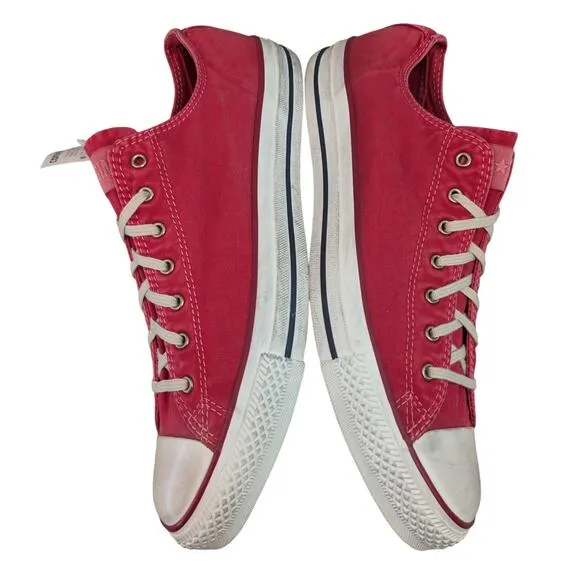 Converse CTAS 2013 Low Top Tango Red Washed Canvas Sneaker Mens 11 Womens 13 NWT