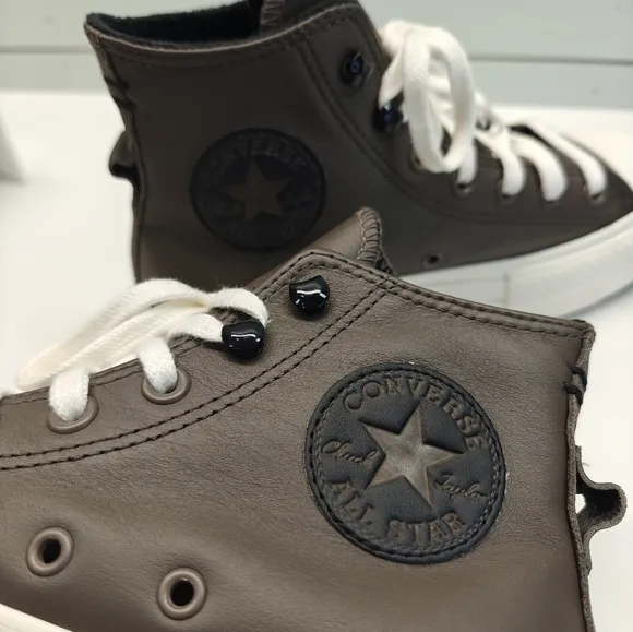Converse CTAS A07942C Lift Platform Casual Leather Brown Shoes Women's 7