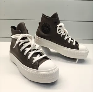 Converse CTAS A07942C Lift Platform Casual Leather Brown Shoes Women's 7