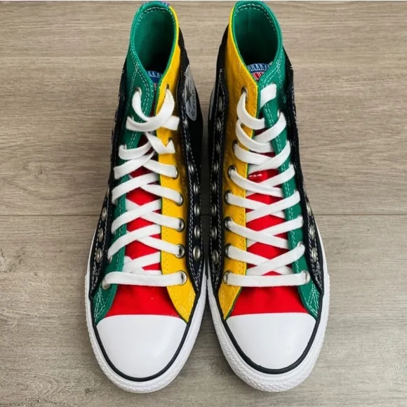 Converse Ctas double upper high black red sneakers size Women's 7