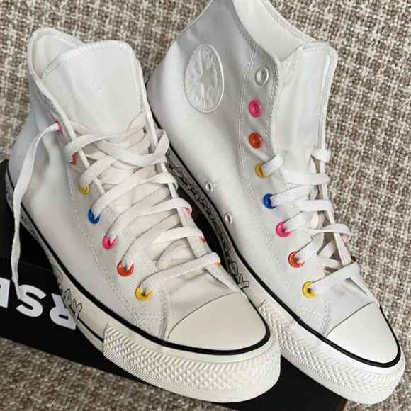 Converse Ctas Hi Egret/Hyper Pink/Black MEN`S