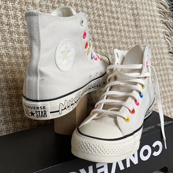 Converse Ctas Hi Egret/Hyper Pink/Black MEN`S
