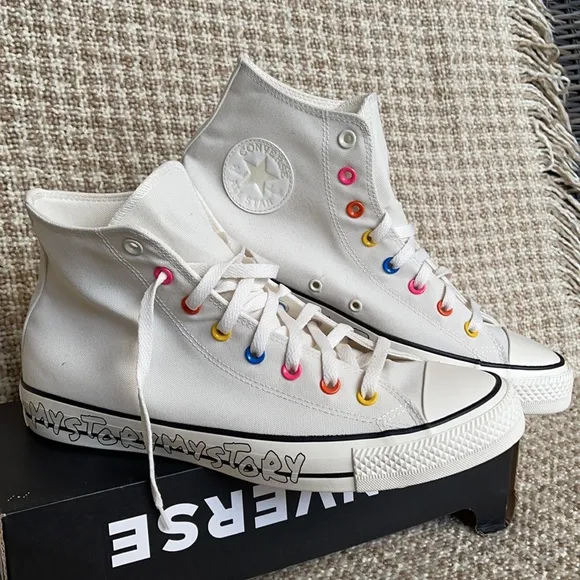 Converse Ctas Hi Egret/Hyper Pink/Black MEN`S