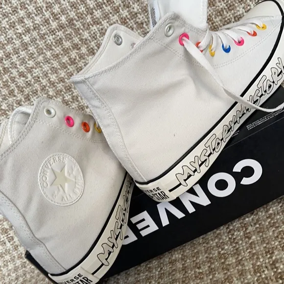 Converse Ctas Hi Egret/Hyper Pink/Black MEN`S