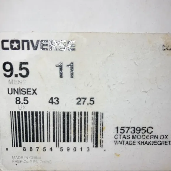 Converse CTAS modern ox vintage unisex