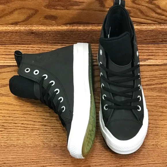 Converse CTAS WP Boot Hi Black Light Aqua White Shoes