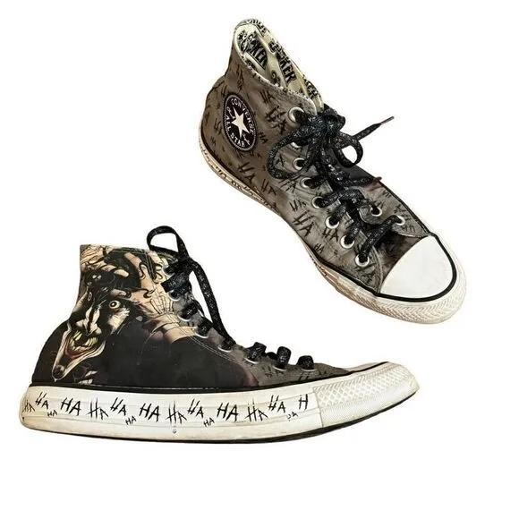 Converse DC Comics The Joker Chuck Taylor High Top Sneakers Unisex Men 7 Women 9