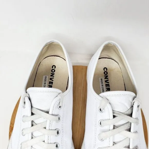 Converse Jack Purcell Sneakers Mens 11.5 Shoes White Leather Low Athletic Ox